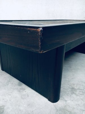 Brutalist Style Slate Tile Inlay Coffee Table, Belgium, 1970s-RQV-1188997