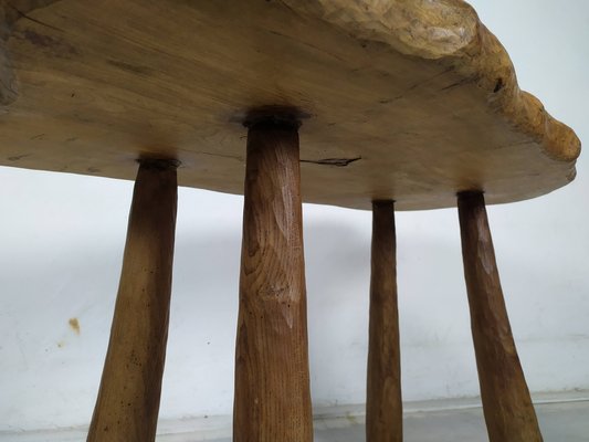 Brutalist Table in Ash, 1970s-EAD-1768671