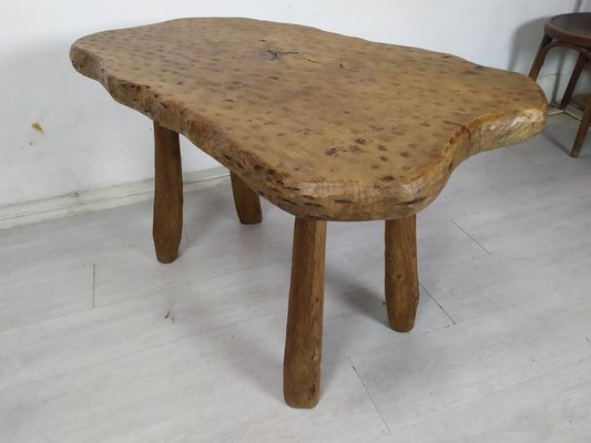 Brutalist Table in Ash, 1970s-EAD-1768671