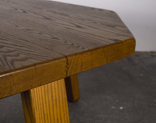 Brutalist Table in Oak in the Style of Dittmann & Co, 1960s.-VLO-1029723