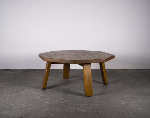 Brutalist Table in Oak in the Style of Dittmann & Co, 1960s.-VLO-1029723