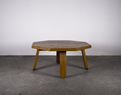 Brutalist Table in Oak in the Style of Dittmann & Co, 1960s.-VLO-1029723