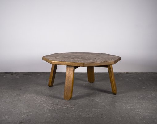 Brutalist Table in Oak in the Style of Dittmann & Co, 1960s.-VLO-1029723