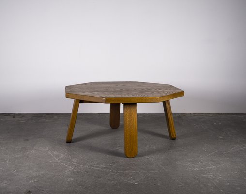 Brutalist Table in Oak in the Style of Dittmann & Co, 1960s.-VLO-1029723