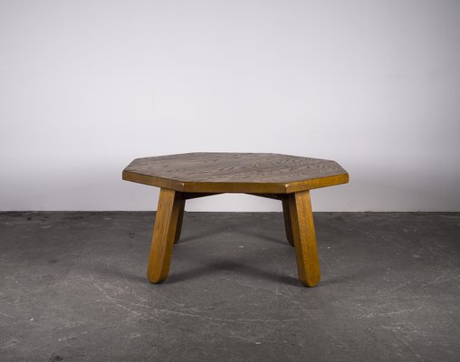 Brutalist Table in Oak in the Style of Dittmann & Co, 1960s.-VLO-1029723