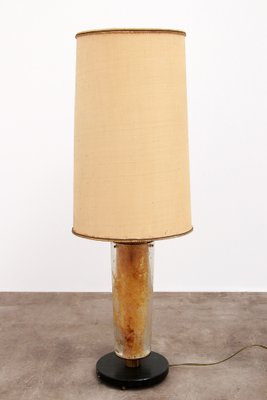 Brutalist Table Lamp Marble & Glass, 1960-EZZ-1802967