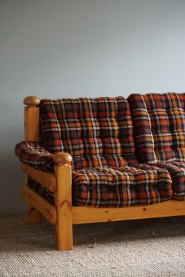 Brutalist Three-Seater Sofa in Pine, 1960s-MXF-1807548