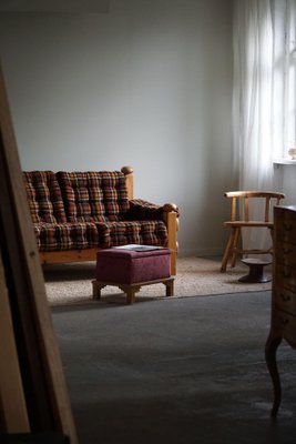 Brutalist Three-Seater Sofa in Pine, 1960s-MXF-1807548