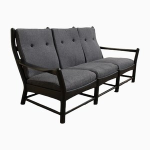 Brutalist Three-Seats Sofa in Ebonized Wood-NE-1263965