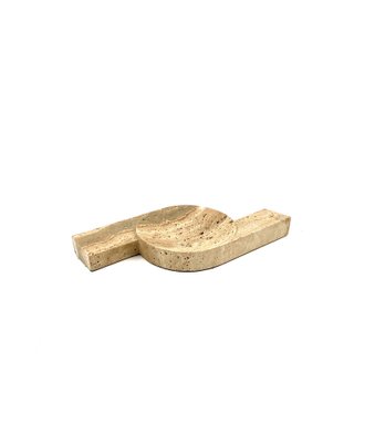 Brutalist Travertine Ashtray from Cerri Nestore, Italy, 1970s-TXN-1751141