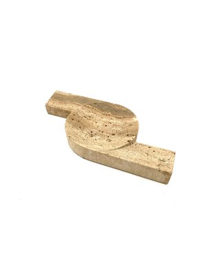 Brutalist Travertine Ashtray from Cerri Nestore, Italy, 1970s-TXN-1751141