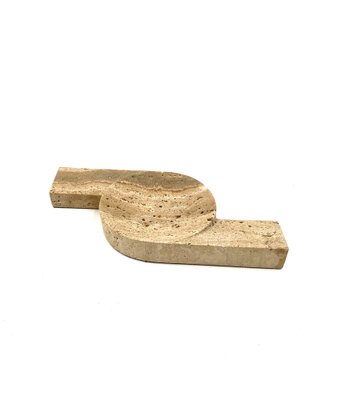 Brutalist Travertine Ashtray from Cerri Nestore, Italy, 1970s-TXN-1751141