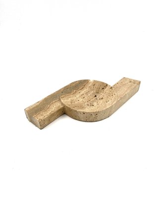 Brutalist Travertine Ashtray from Cerri Nestore, Italy, 1970s-TXN-1751141