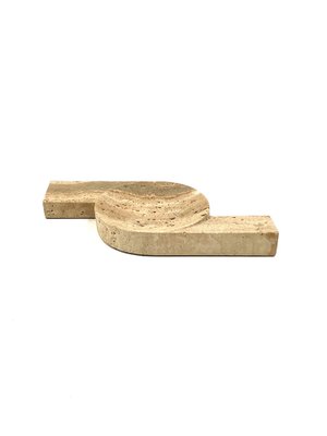 Brutalist Travertine Ashtray from Cerri Nestore, Italy, 1970s-TXN-1751141