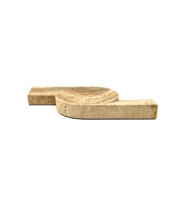 Brutalist Travertine Ashtray from Cerri Nestore, Italy, 1970s-TXN-1751141