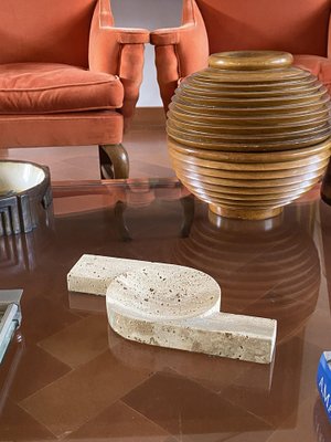 Brutalist Travertine Ashtray from Cerri Nestore, Italy, 1970s-TXN-1751141