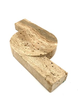 Brutalist Travertine Ashtray from Cerri Nestore, Italy, 1970s-TXN-1751141