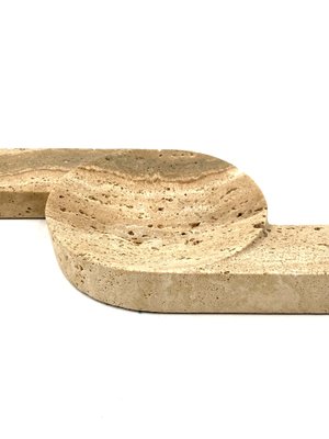 Brutalist Travertine Ashtray from Cerri Nestore, Italy, 1970s-TXN-1751141