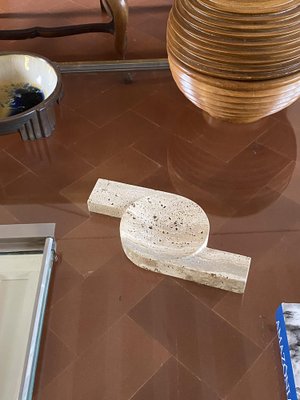 Brutalist Travertine Ashtray from Cerri Nestore, Italy, 1970s-TXN-1751141