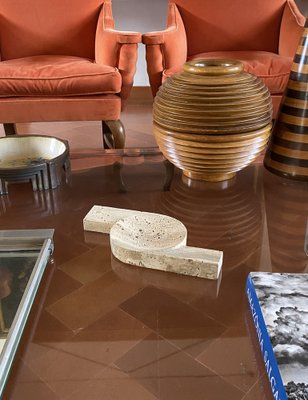 Brutalist Travertine Ashtray from Cerri Nestore, Italy, 1970s-TXN-1751141