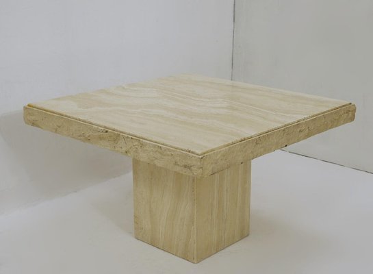 Brutalist Travertine Coffee Table, 1970s-FGA-958529