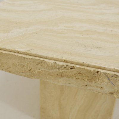 Brutalist Travertine Coffee Table, 1970s-FGA-958529