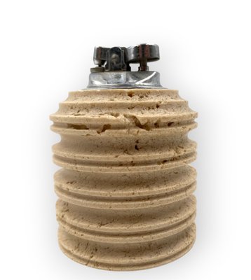 Brutalist Travertine Table Lighter from Fratelli Mannelli, Italy, 1970s-TXN-1807204