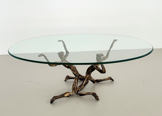 Brutalist Trinidad Coffee Table in Bronze by Salvino Marsura, 1960-VNE-1397306