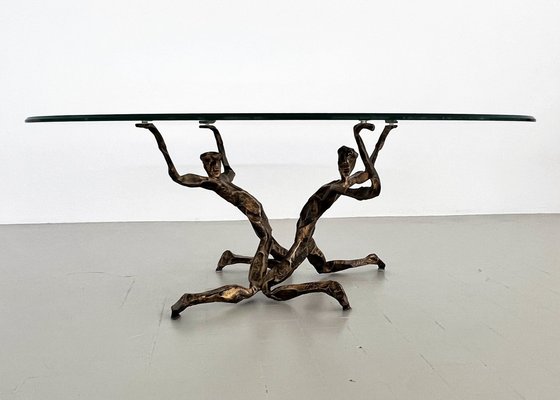 Brutalist Trinidad Coffee Table in Bronze by Salvino Marsura, 1960-VNE-1397306