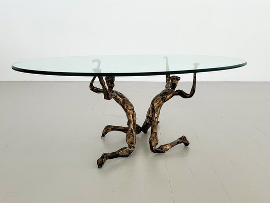 Brutalist Trinidad Coffee Table in Bronze by Salvino Marsura, 1960-VNE-1397306