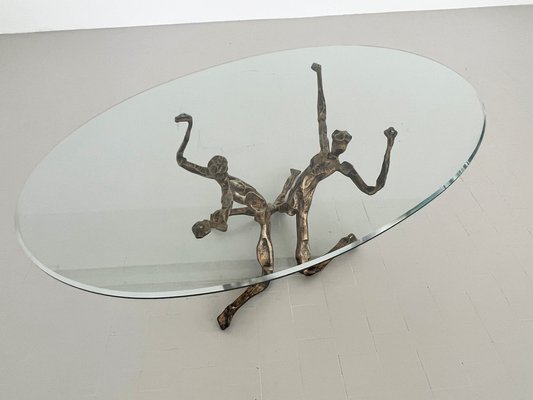 Brutalist Trinidad Coffee Table in Bronze by Salvino Marsura, 1960-VNE-1397306