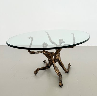 Brutalist Trinidad Coffee Table in Bronze by Salvino Marsura, 1960-VNE-1397306