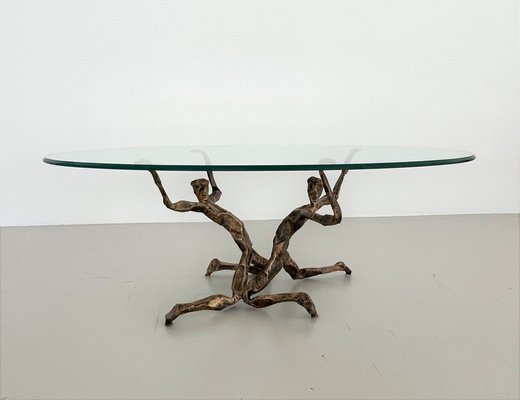 Brutalist Trinidad Coffee Table in Bronze by Salvino Marsura, 1960-VNE-1397306