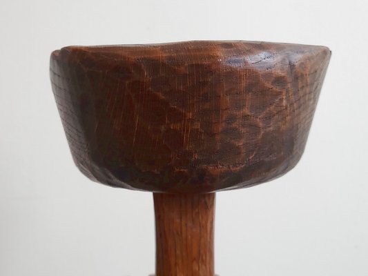 Brutalist Tripod Ashtray in Wood in the style of Jean Touret, 1970s-CGX-1806139