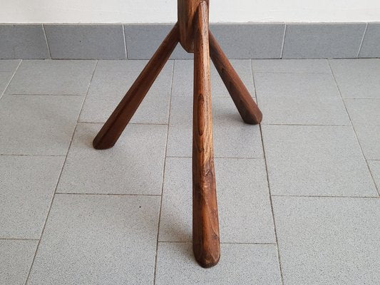 Brutalist Tripod Ashtray in Wood in the style of Jean Touret, 1970s-CGX-1806139