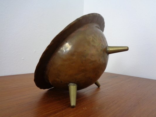 Brutalist Tripod Bowl in Copper, 1960s-RDW-1220215