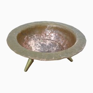 Brutalist Tripod Bowl in Copper, 1960s-RDW-1220215