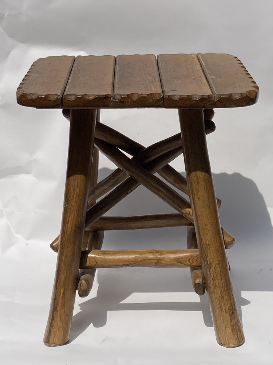 Brutalist Wabi Sabi Organic Tree Stool, 1970s