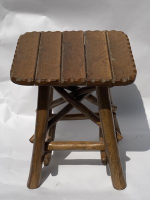 Brutalist Wabi Sabi Organic Tree Stool, 1970s-BHG-1015749