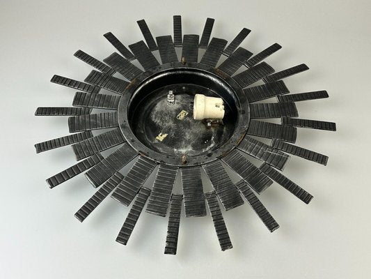 Brutalist Wall Lamp in Iron & Glass, 1970s-EJL-1702124