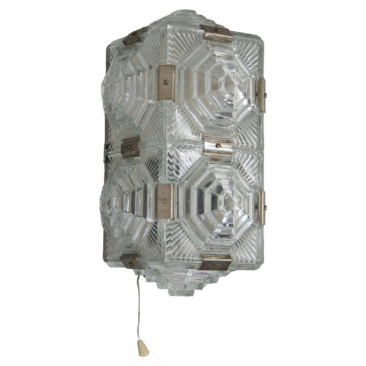 Brutalist Wall Light attributed to Bejvl for Kamenicky Senov, 1970s