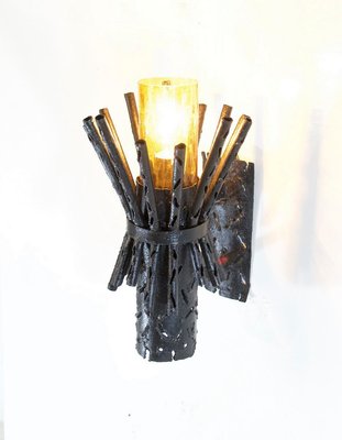 Brutalist Wall Sconce by Marcello Fantoni, 1960s-FO-913055