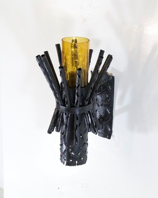 Brutalist Wall Sconce by Marcello Fantoni, 1960s-FO-913055