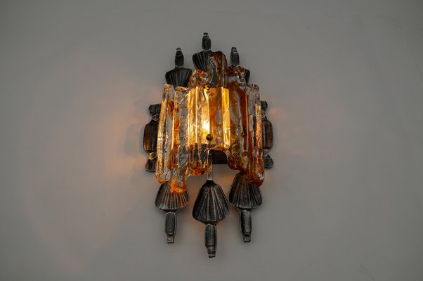 Brutalist Wall Sconce by Tom Ahlström & Hans Ehrlich, Sweden, 1960s-KQB-1750107