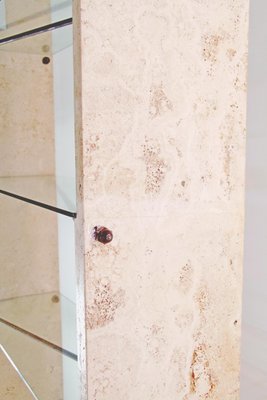 Brutalist Wall Unit in Travertine, Italy, 1970s-FO-797805