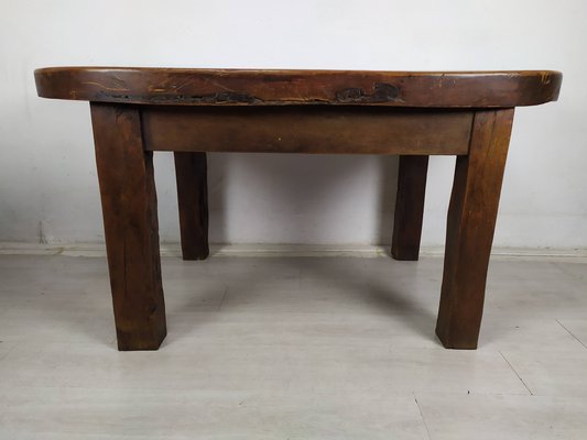 Brutalist Walnut Dining Table-EAD-1716643