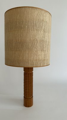 Brutalist Wood Lamp, France, 1960s-INH-1737485