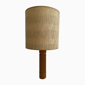 Brutalist Wood Lamp, France, 1960s-INH-1737485