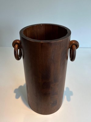 Brutalist Wooden Umbrella Stand, 1950s-BA-1691677