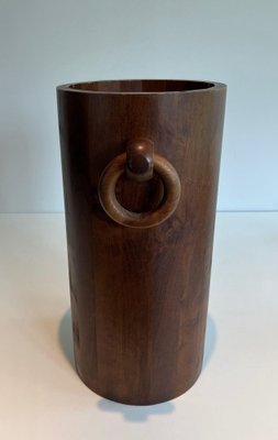 Brutalist Wooden Umbrella Stand, 1950s-BA-1691677